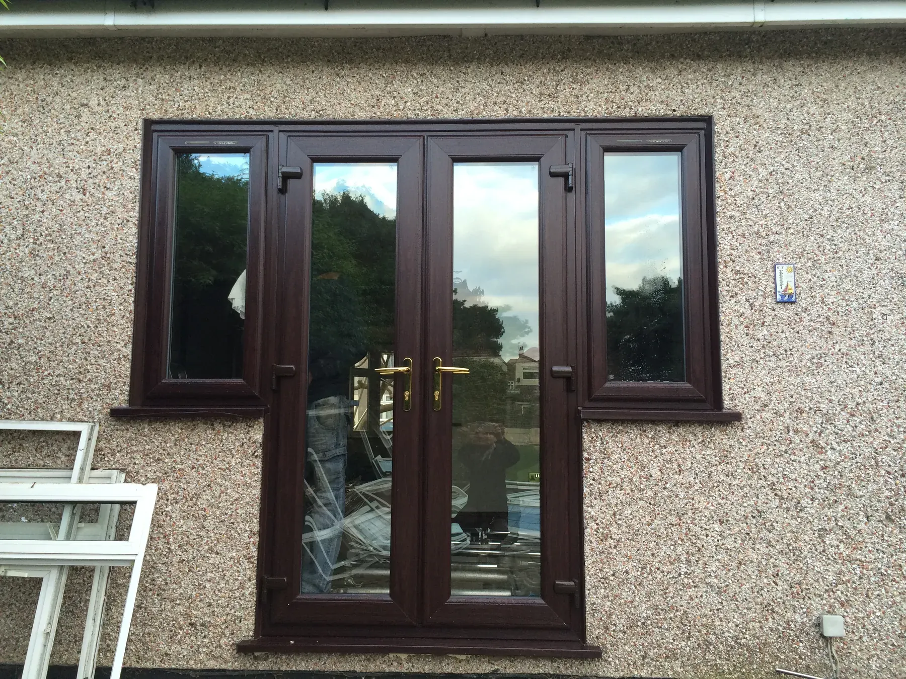 Rosewood French doors · side lights
