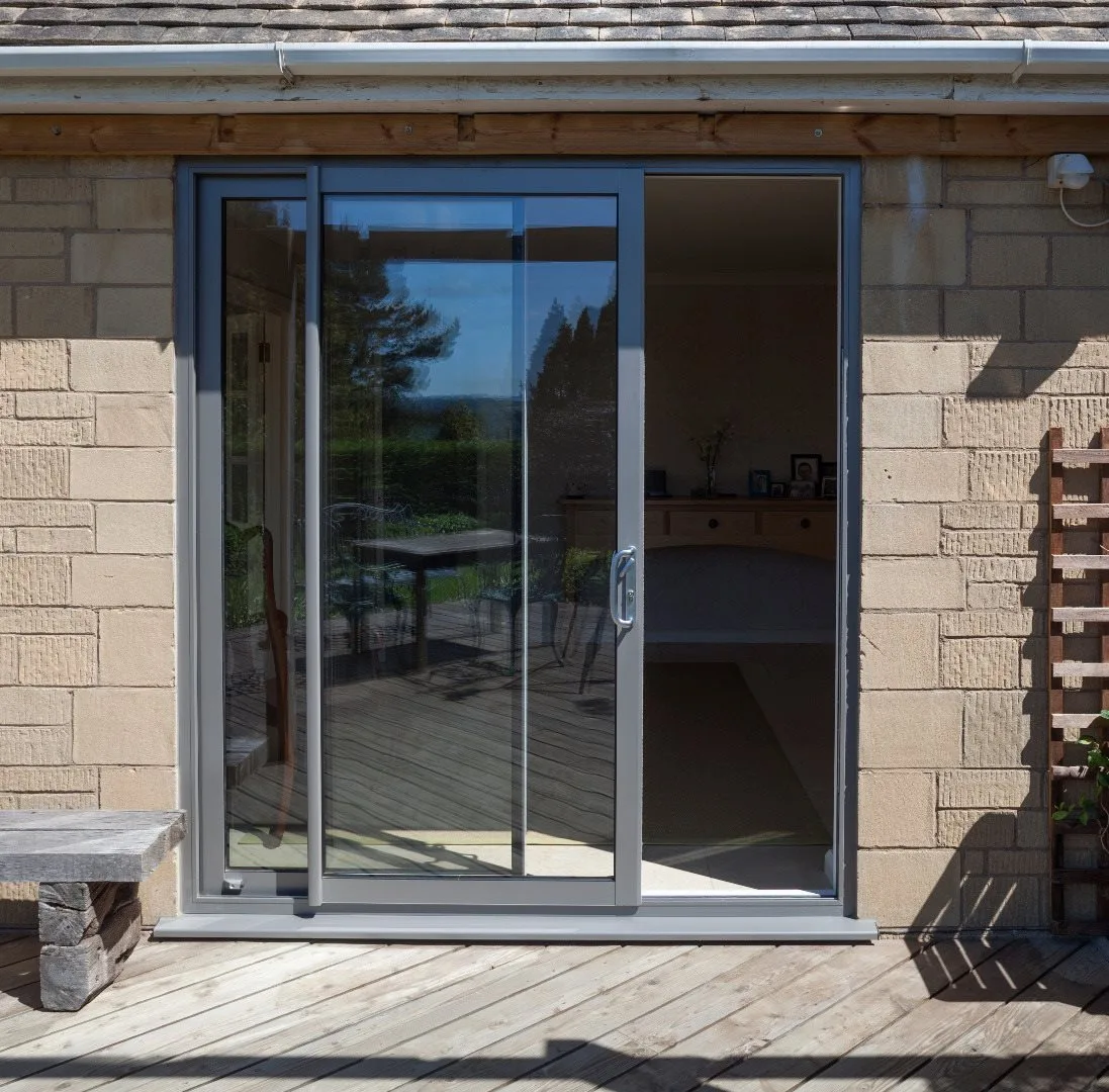 Sliding doors · timber deck